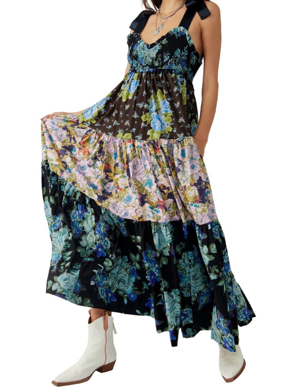 Free People Floral Tiered Maxi